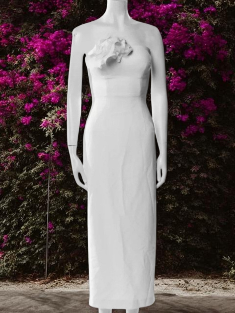 Muse by Marchesa Strapless Midi Length Dress